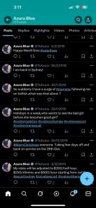 Azura, a Trans escort tweet screenshot from 2012.