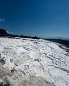 ravertine terraces and pools at Pamukkale, Turkey.